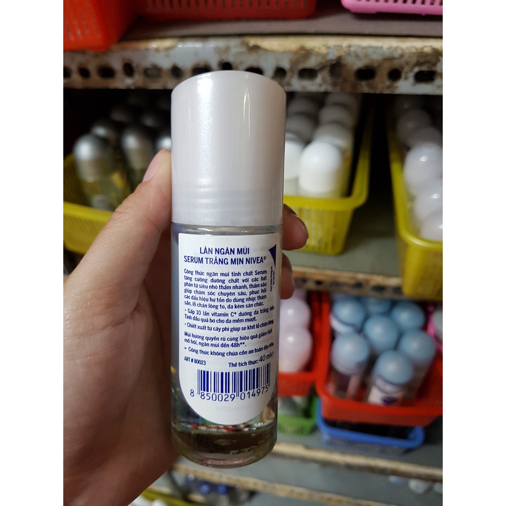 Lăn ngăn mùi serum trắng mịn NIVEA Extra White Serum 40ml