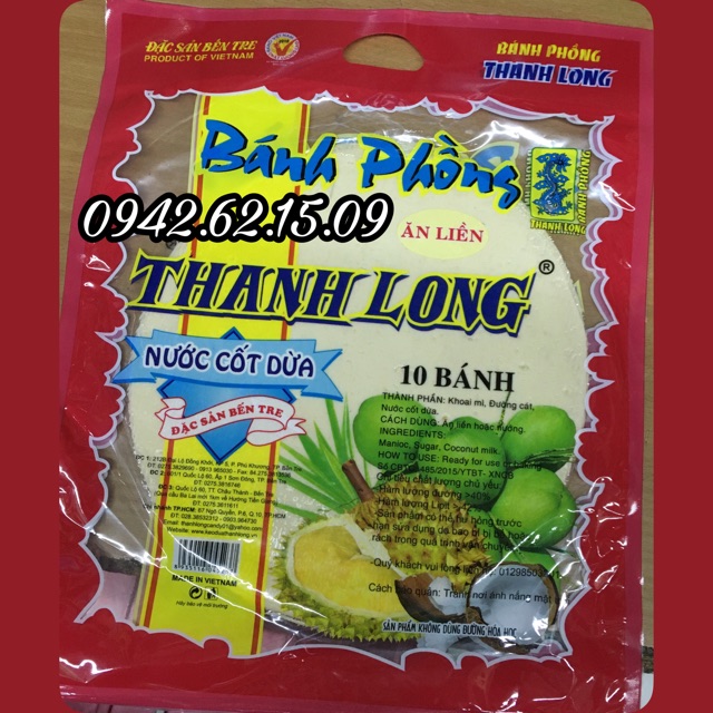 Bánh phồng [sữa, lá dứa]Thanh Long 10 bánh [ date mới]