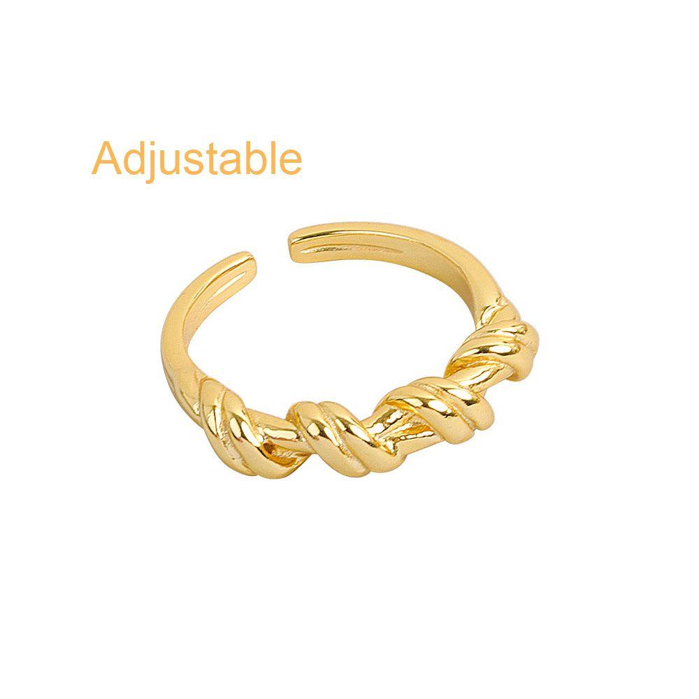 Nhẫn Thiết Kế Mở Điều Chỉnh Được Dạng Dây Thừng 1 Cho Nữ