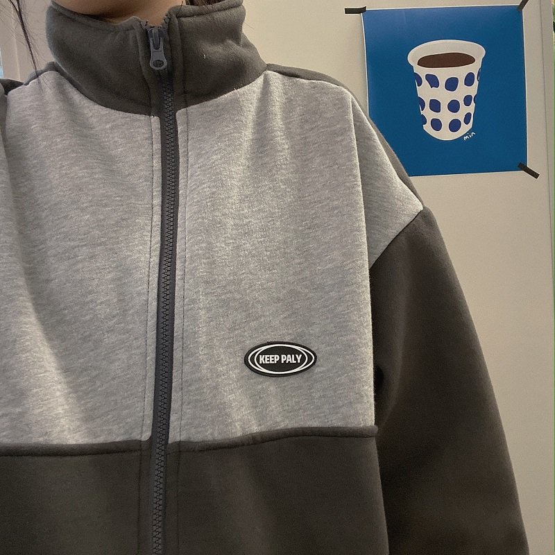 Áo khoác nỉ ấm phối màu đen trắng from to đẹp chuẩn ảnh mã 18 | BigBuy360 - bigbuy360.vn