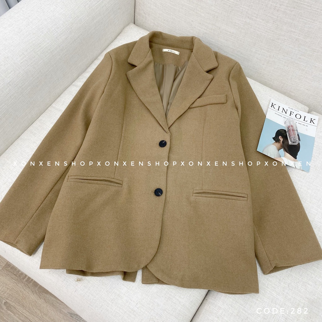 Áo khoác Blazer nữ Áo blazer hàn quốc 2 túi chuẩn from XONXEN SHOP freesize mã 282