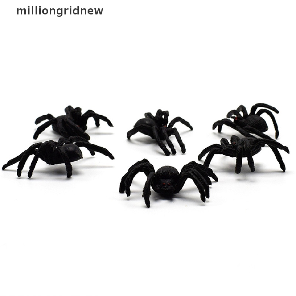 Set 5 Chú Nhện Đen Đồ Chơi Bằng Nhựa Dùng Trang Trí Halloween