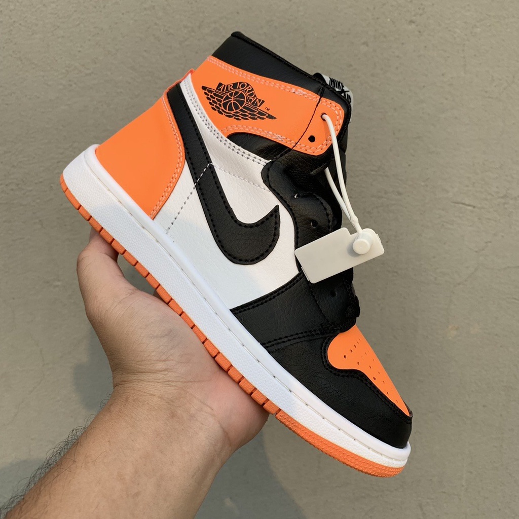 Giày jordan 1 màu cam cổ cao , giày thể thao sneaker jodan jd1 high phong cách hàn quốc