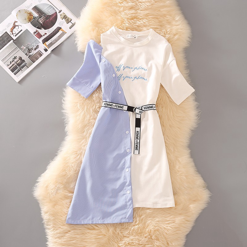 Váy Phông Cúc Chéo Tà 3 Màu Trẻ Trung