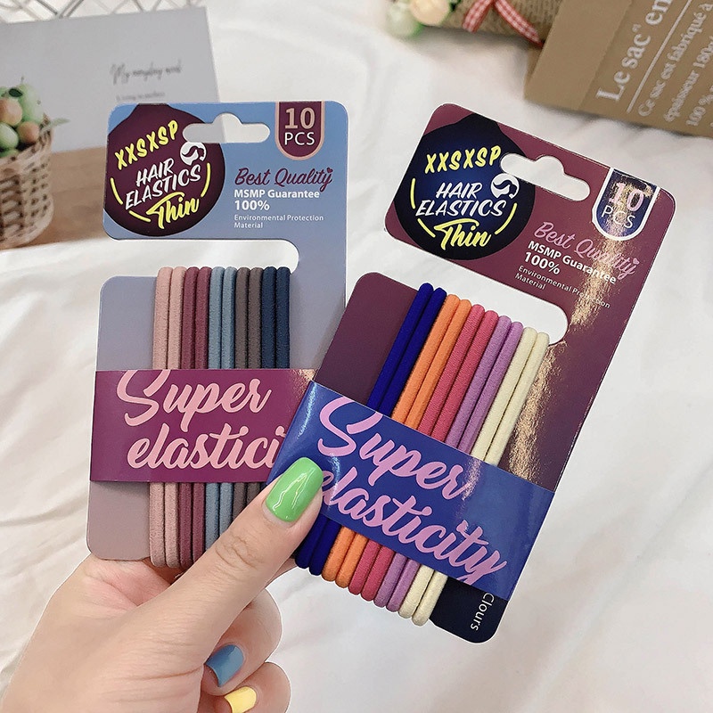Màu mới! Dây Buộc Tóc Co Giãn Màu Sắc Ngọt Ngào Đơn Giản Phong Cách Hàn Quốc Cho Nữ