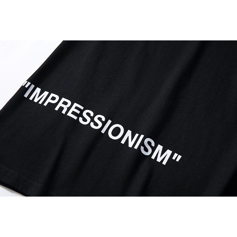 Áo thun off-white tay ngắn chất cotton in chữ thời trang