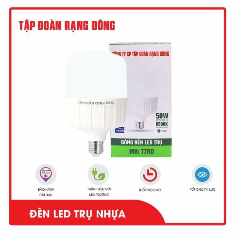 Bóng Đèn Led trụ Rạng Đông 20W-30W-40W-50w Chống ẩm