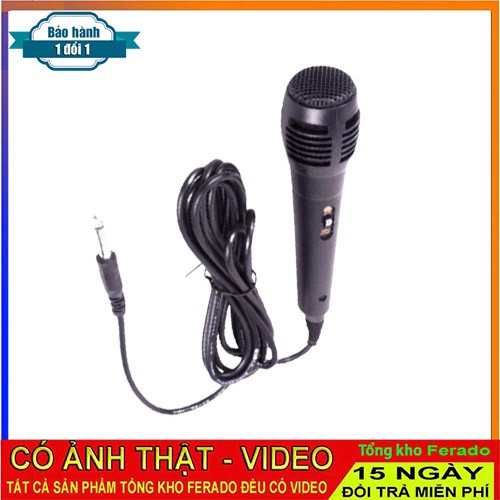 Mic Karaoke Kèm Dây Jack 6.5mm dài 3m