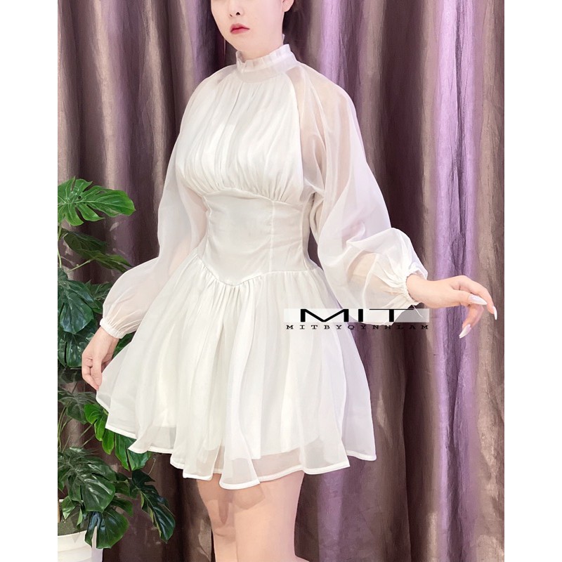 Serena Dress - đầm váy công chúa xoè tay phồng hở lưng