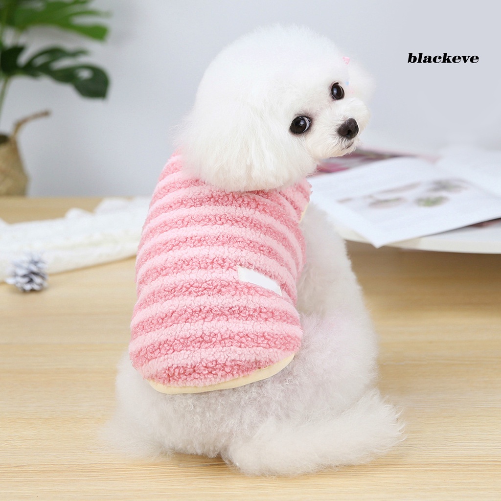 Áo giữ ấm họa tiết kẻ sọc chất liệu thân thiện với làn da thoải mái dành cho thú cưng
