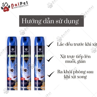 Bình Xịt Diệt Muỗi Ruồi Kiến Gián Hantox