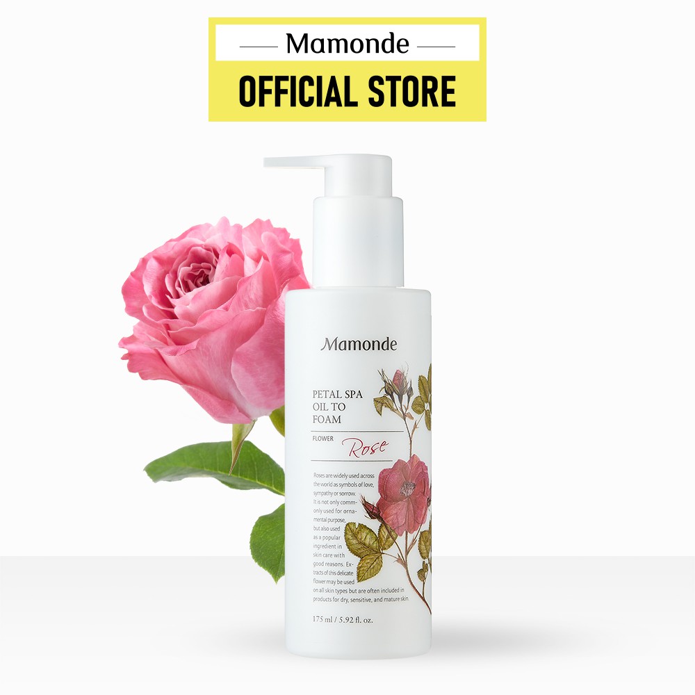 Gel tẩy trang tạo bọt làm sạch tác dụng kép 2 trong 1 Mamonde Petal Spa Oil to Foam 175ml/chai