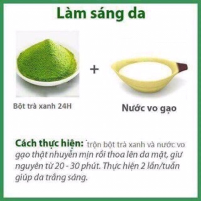 2 LẠNG BỘT TRÀ XANH MÁT CHA NGUYÊN CHẤT