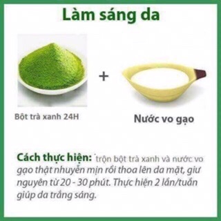 2 LẠNG BỘT TRÀ XANH MÁT CHA NGUYÊN CHẤT