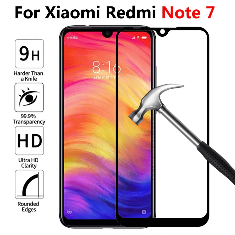 Miếng Dán Kính Cường Lực 5D Cho Redmi Note 7 - Đen