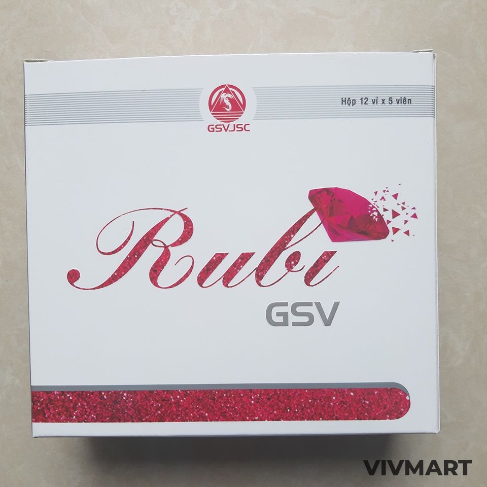Rubi GSV - Viên Uống Đẹp Da, Sạm Da, Nám Da, Bổ Sung Vitamin, Cho Da Mụn, Trắng Da
