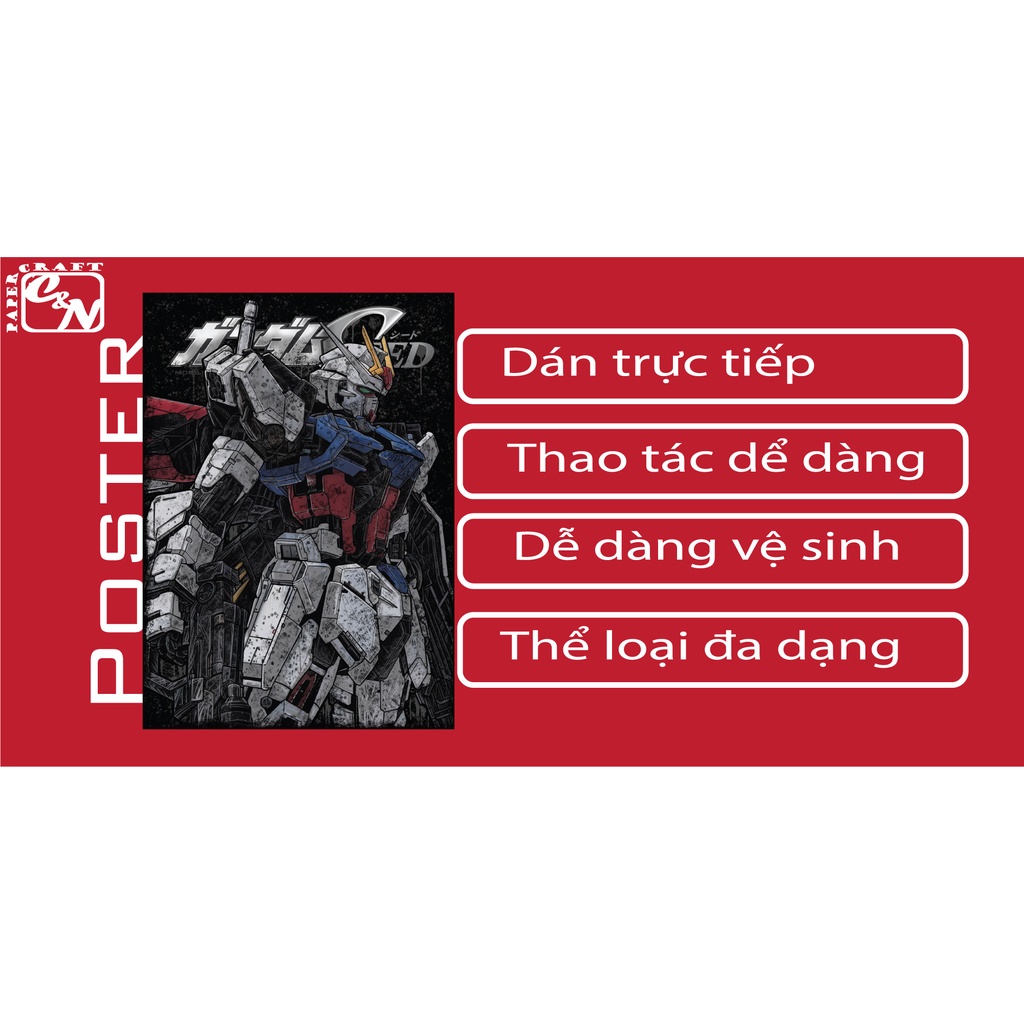 Poster nhựa siêu lớn|Poster AILE STRIKE FREEDOM |Poster dán tường