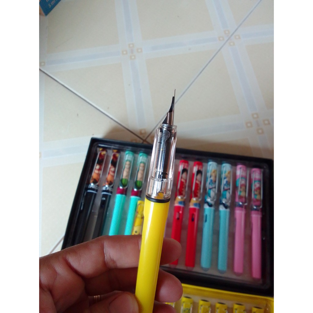 Bút Máy Mực Xanh Tẩy Xóa Được Luyện Chữ Siêu đẹp