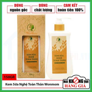 [ CHĂM SÓC DA BẦU VÀ SAU SINH ] Kem Sữa Nghệ Toàn Thân Wonmom Dưỡng Ẩm Trắng Da Mờ Thâm Cho Mẹ Bầu Và Sau Sinh Chai 150G