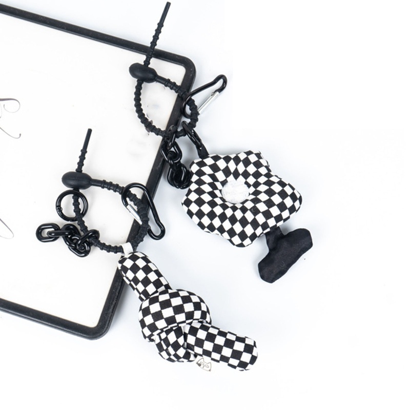 Móc Khóa Trang Trí Túi Xách/Điện Thoại Họa Tiết Kẻ Sọc Caro Độc Đáo