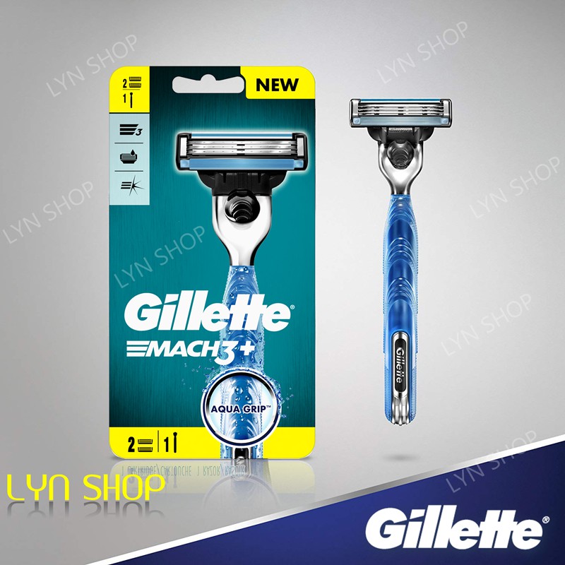 Dao cạo râu Gillette Mach 3 (Mẫu mới 01 cán, 02 lưỡi)