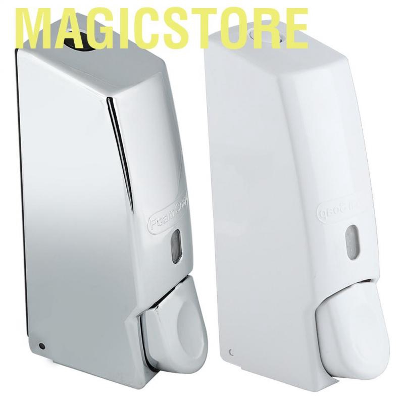 【Ready Stock】Magicstore 600ml Wall Mounted Manual Foam Soap Liquid Dispenser Lotion Box for Bathroom Kitchen (White)