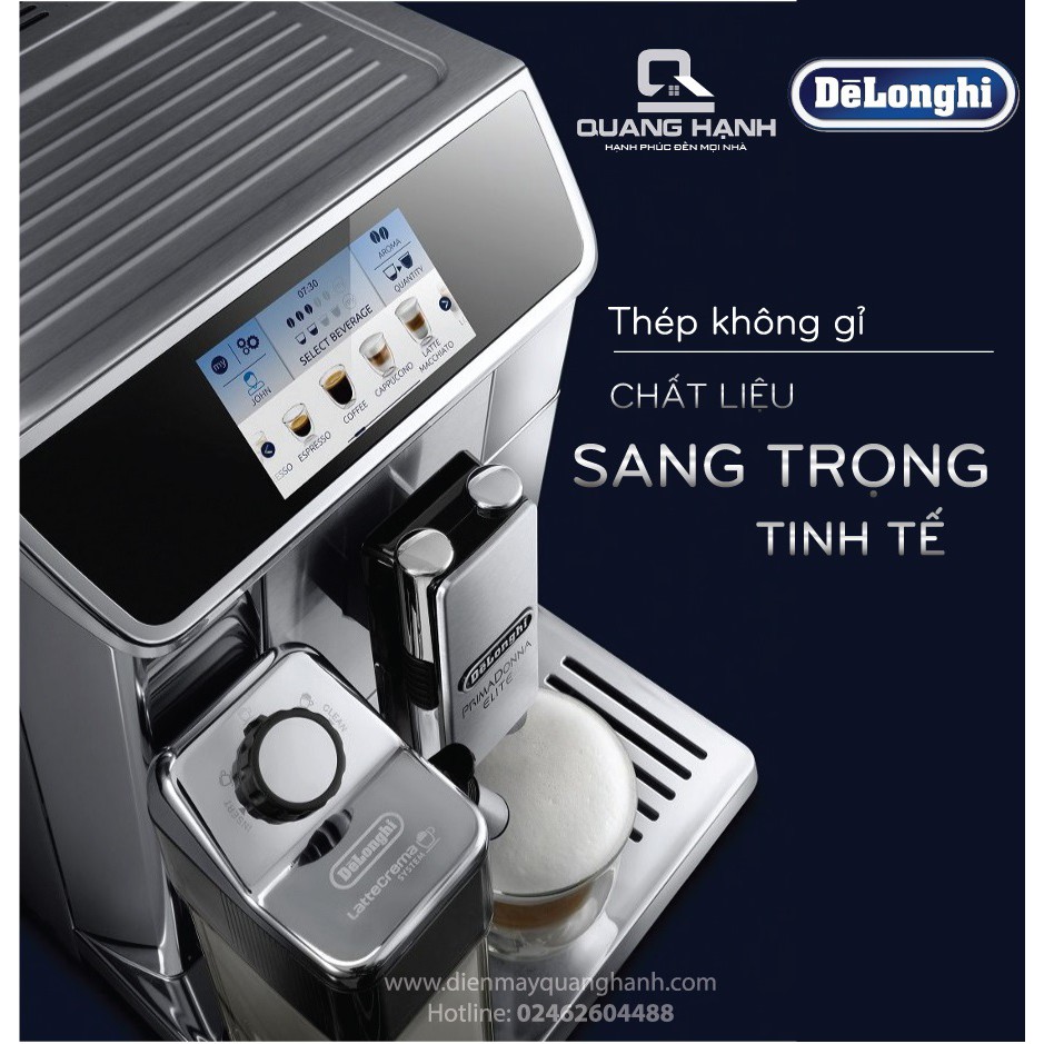 [Mã SKAMA07 giảm 8% đơn 250k]Máy pha cà phê tự động Delonghi ECAM650.75.MS [Hàng chính hãng]