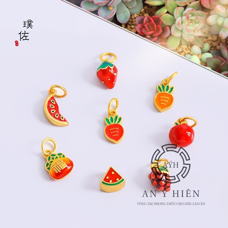 Charm Trái đào chữ lộc #C128 ( An Ý Hiên)