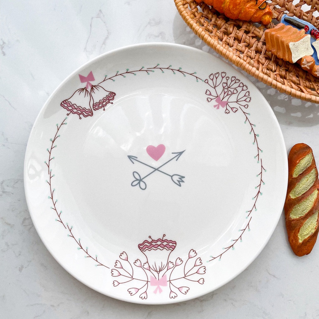 Dĩa tròn xinh phong cách Nhật, Hàn Quốc