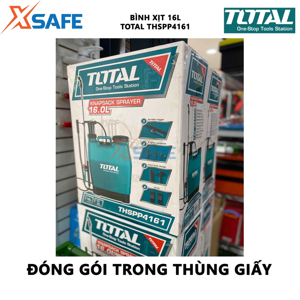 Bình xịt TOTAL THSPP4161 16L cần chữ Y, phun mạnh đến phun sương, bình xịt chuyên dụng các khu vực rộng lớn - chính hãng