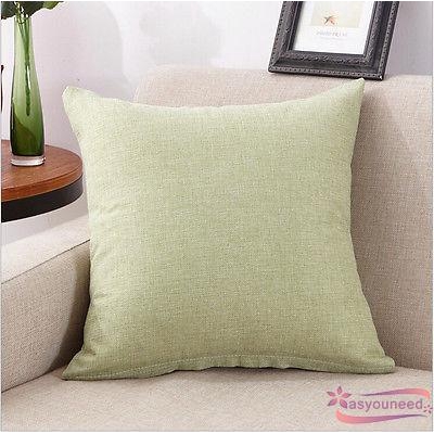 Vỏ gối sofa cotton mềm mại màu trơn đơn giản trang trí nhà lãng mạn