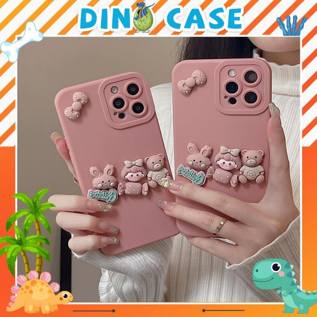 Ốp lưng điện thoại iphone bảo vệ camera gắn gấu7plus x xsmax 11 11promax 12 12pro 12promax 13 13pro 13promax DT13