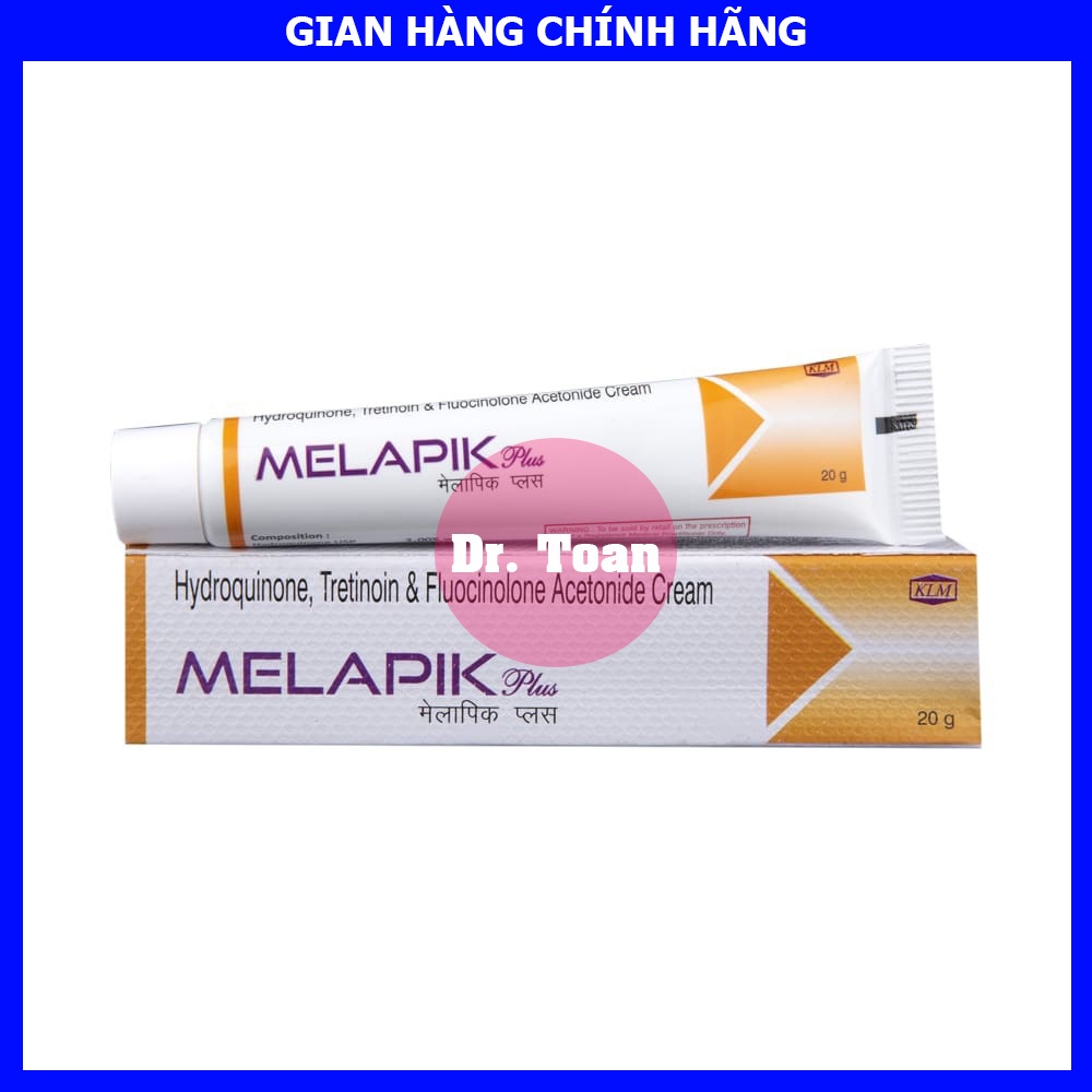 Kem Melapik cream (20g) 2% hydroquine và 0.025% tretinoin, giảm mờ thâm nám (Triluma, Aret)