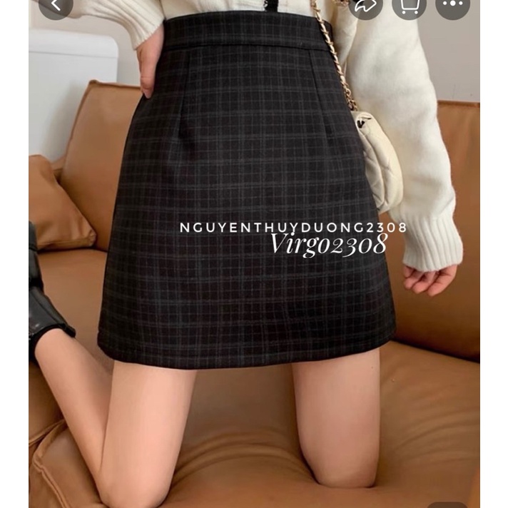 [HÀNG SẴN]CHÂN VÁY DẠ CHỮ A KẺ CARO HÀNG QUẢNG CHÂU | BigBuy360 - bigbuy360.vn