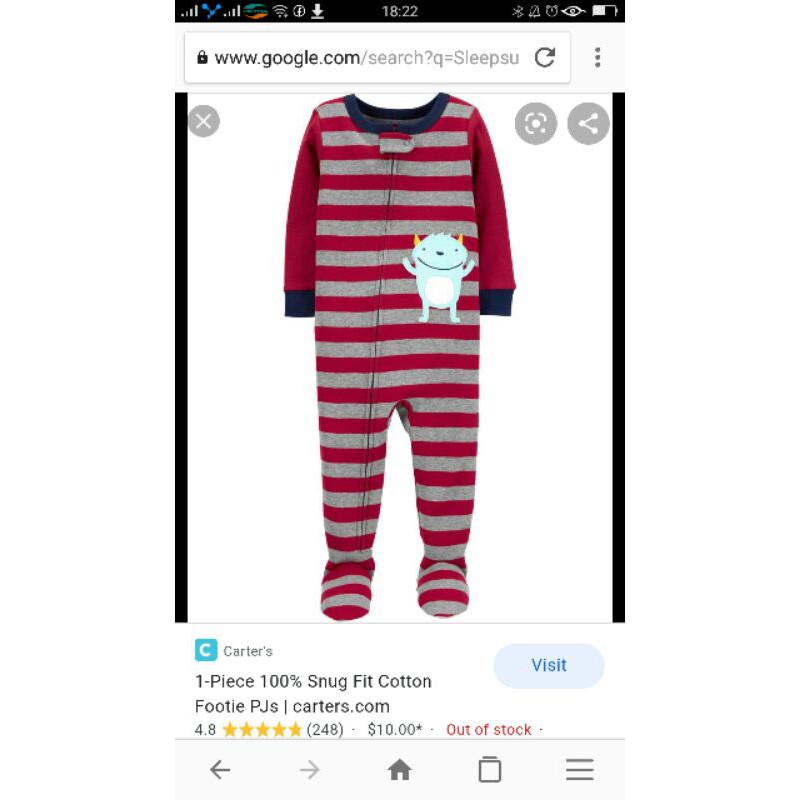 Body khóa kéo cotton cho bé