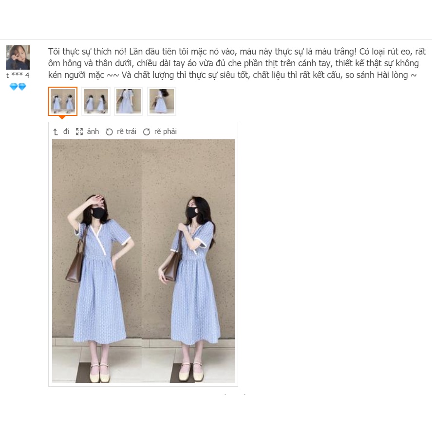 Đầm Xanh Sữa Họa Tiết Thêu Tay Nữ Tính Thích Hợp Cho Mùa Thu Đông