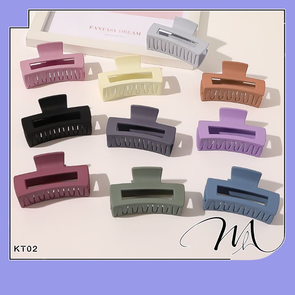 Kẹp tóc càng cua cỡ lớn trơn màu phong cách Hàn Quốc - Măng's House KT02
