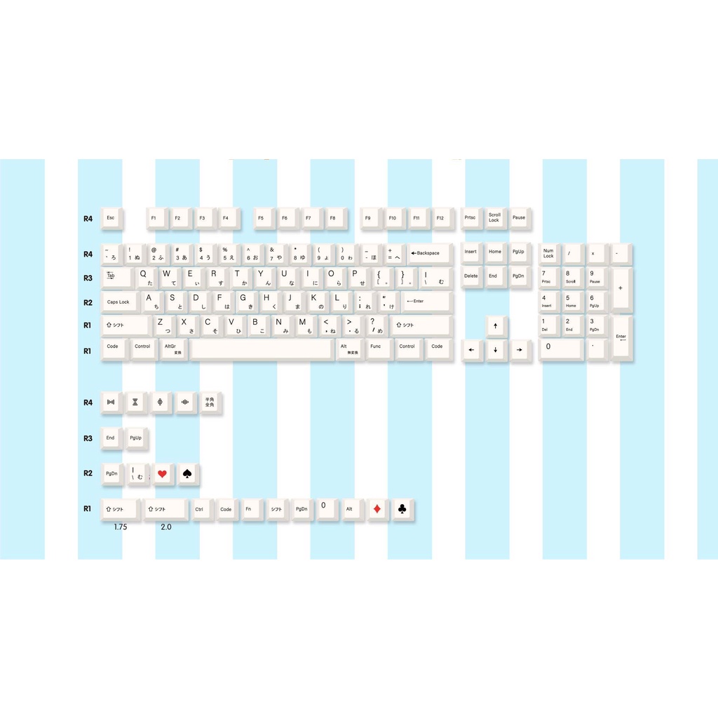 Keycap Simple White Cho Bàn Phím Cơ Chất Liệu PBT Profile Cherry In Dyesub 126 Phím | EZPC