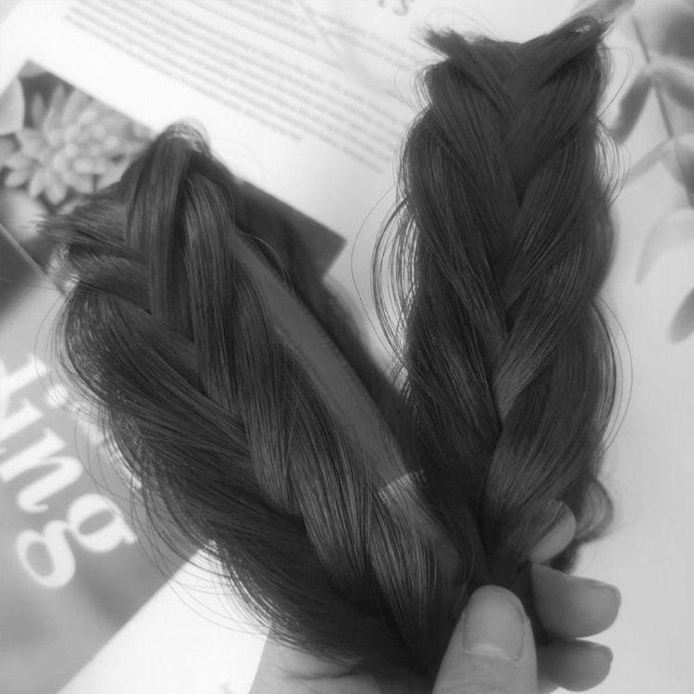 Danilo Băng Đô Tóc Giả Thắt Bím Phong Cách Retro Dễ Thương Dành Cho Nữ Rửa Mặt