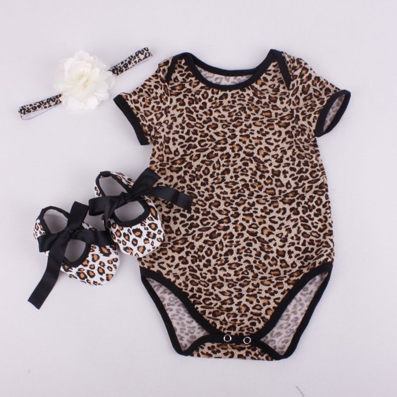 ღ♛ღInfant Baby Girls Romper+Headband+Shoes Outfit