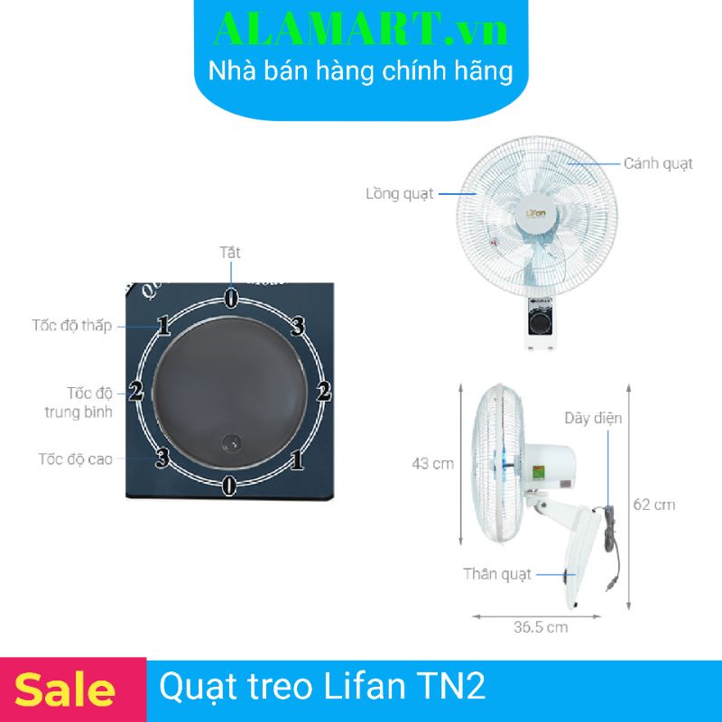 QUẠT TREO TƯỜNG LIFAN T-N2