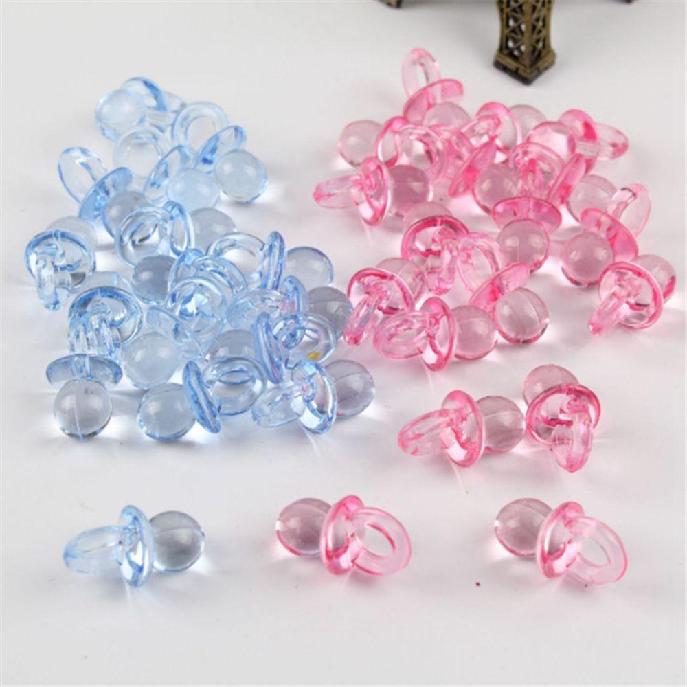 AUGUSTINA Set 50 Núm Vú Giả Màu Xanh Dương / Hồng Dùng Trang Trí Bánh Kem DIY