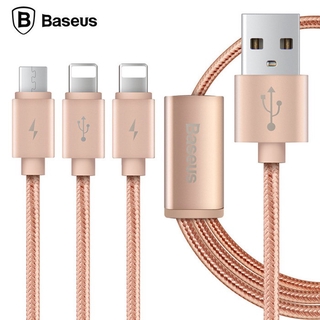 Cáp BASEUS 3 in 1 Lightning + Micro USB + Type C