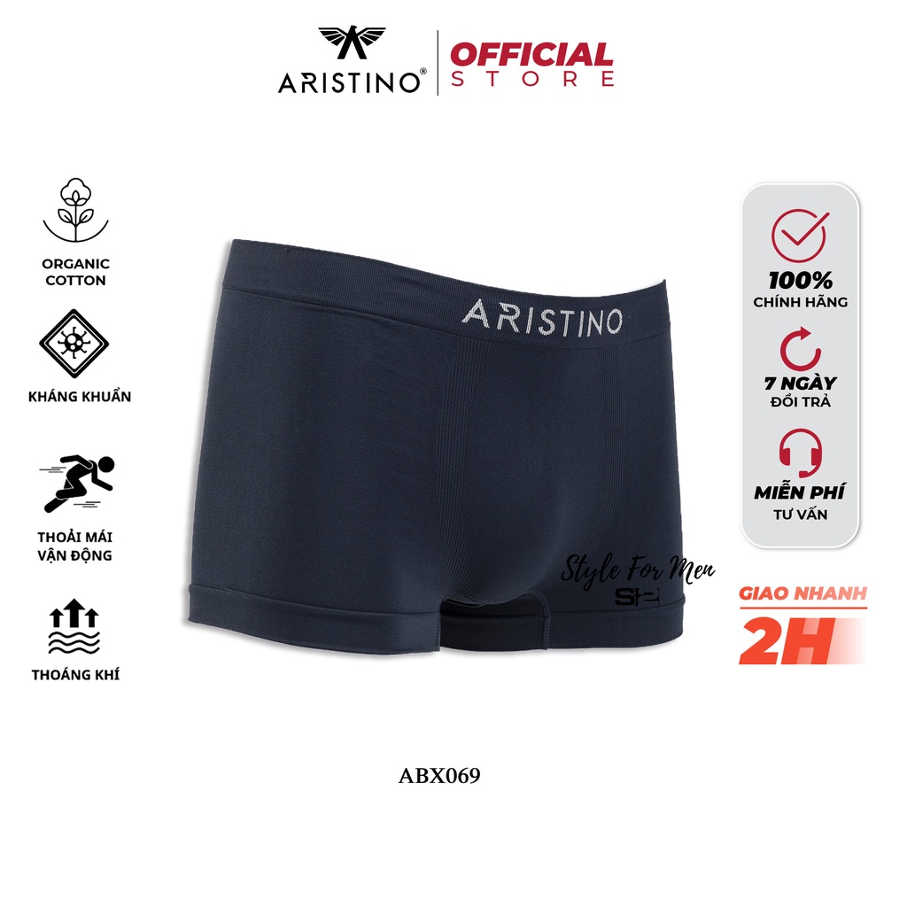 Quần lót sịp đùi nam ARISTINO ABX069 boxer cao cấp cạp dệt liền may co giãn 4 chiều mềm mát mịn