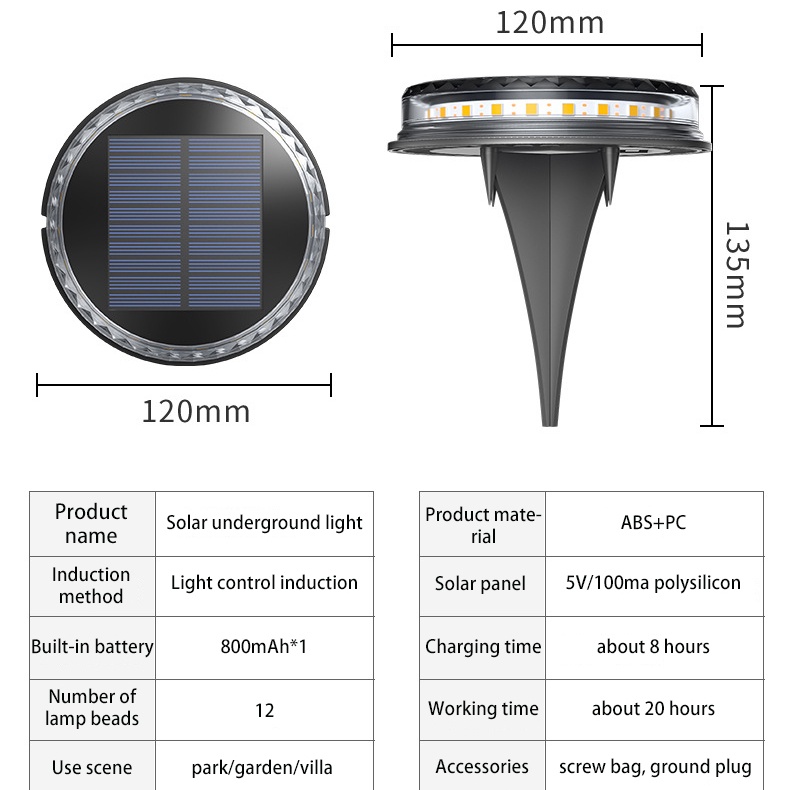 Đèn Led Năng Lượng Mặt Trời Chống Thấm Nước Trang Trí Sân Vườn Ngoài Trời