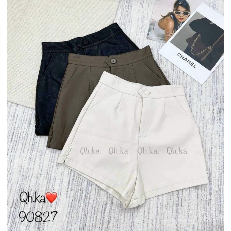 Quần sooc da cúc gấu hàng QCL1