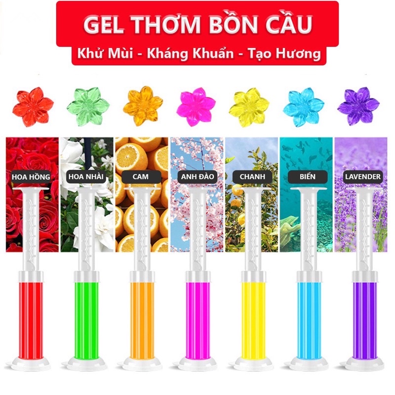 GEL THƠM KHỬ TRÙNG, KHỬ MÙI, DIỆT KHUẨN TOILET BỒN CẦU 11 BÔNG