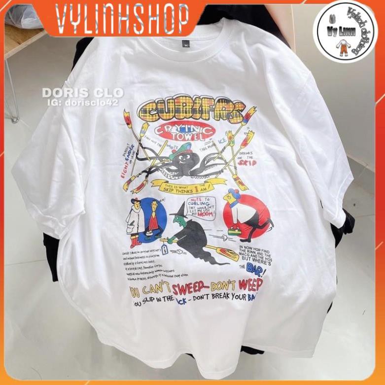 Áo thun nam nữ⚡VYLINHSHOP⚡ Áo phông CURI bạch tuộc TTN643 siêu mát nhiều màu
