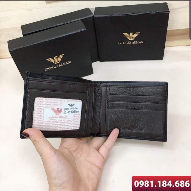 Combo Thắt Lưng Và Ví Da Bò ARMANI  "FREE SHIP"