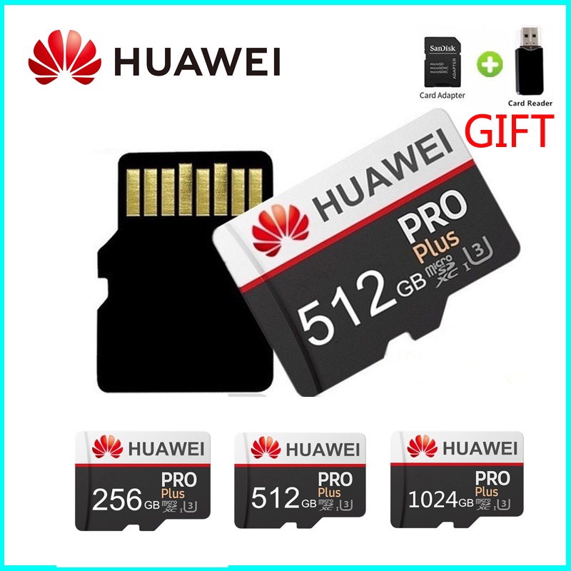 Thẻ Nhớ Micro TF + ĐầU ĐọC Thẻ Nhớ Huawei Class10 SD 1024GB 512GB 256GB 128GB 64GB 32GB 16GB